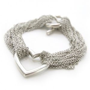 Tiffany & Co. Heart Multi Chain Mesh Bracelet